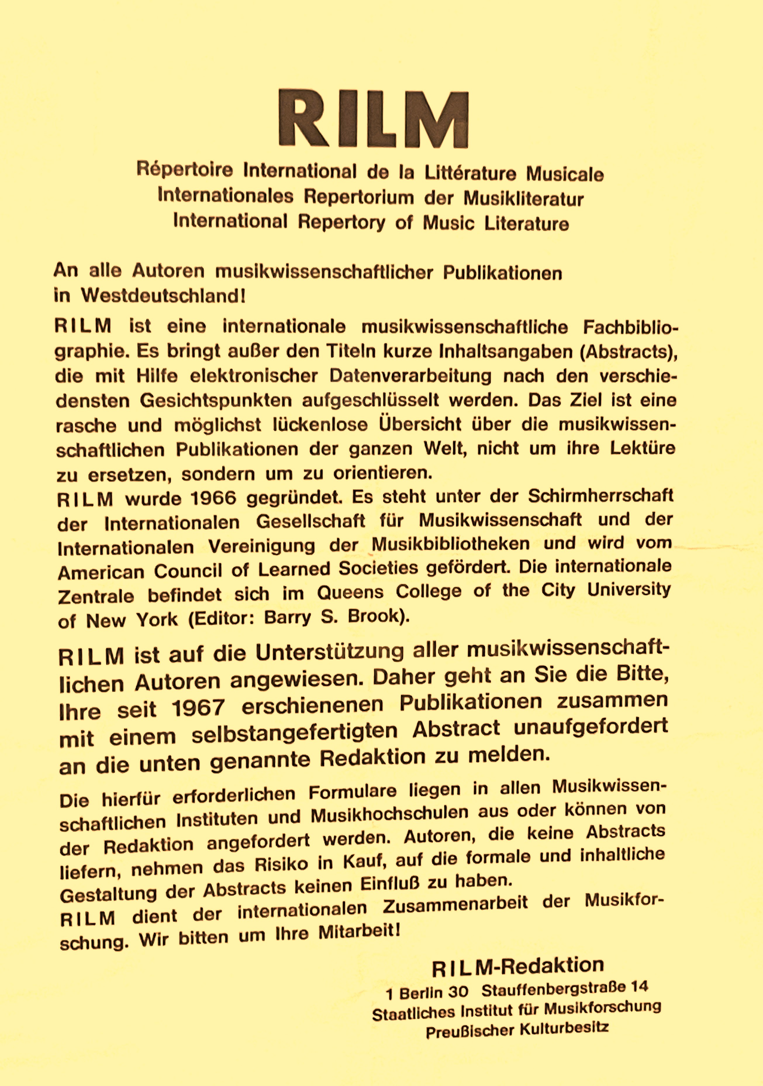 Featured image for post ''RILM’s global network of committees and partnerships